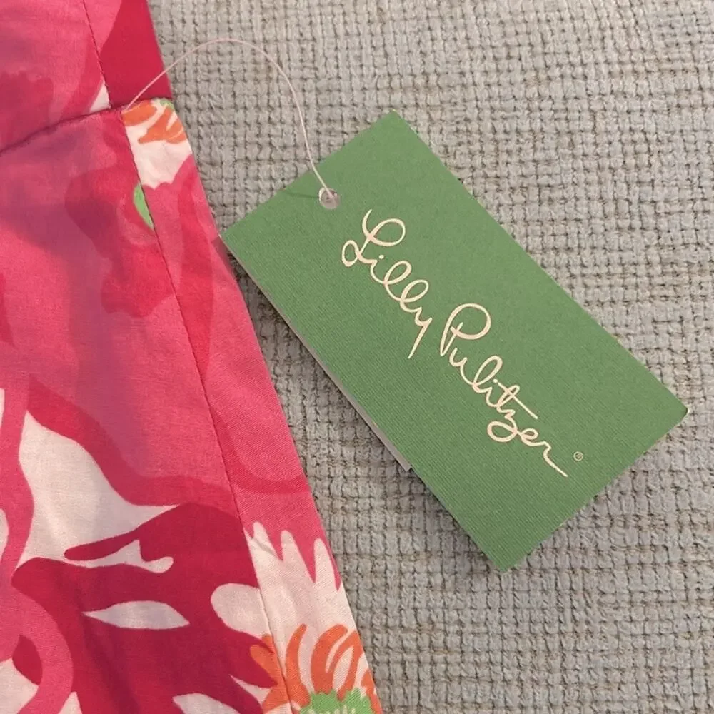 NWT Lilly Pulitzer Sonia A-Line skirt in Hotta Pink Cherry Begonias